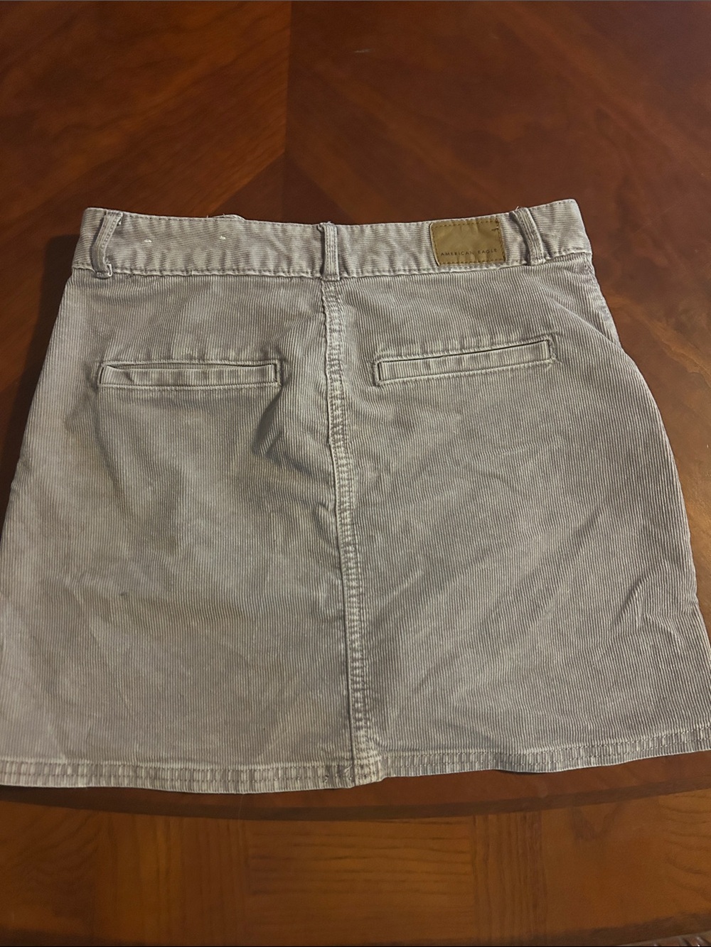 American Eagle Outfitters Light Gray Corduroy Mini Skirt
